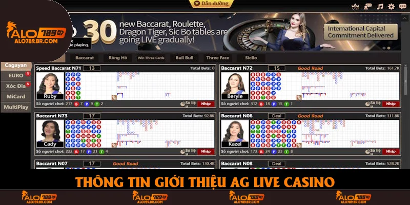 Thông tin giới thiệu AG live casino