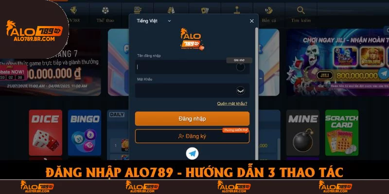 Đăng Nhập Alo789 - Hướng Dẫn 3 Thao Tác Cực Đơn Giản