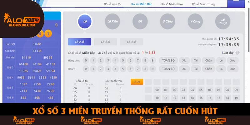 Xổ số 3 miền truyền thống rất cuốn hút